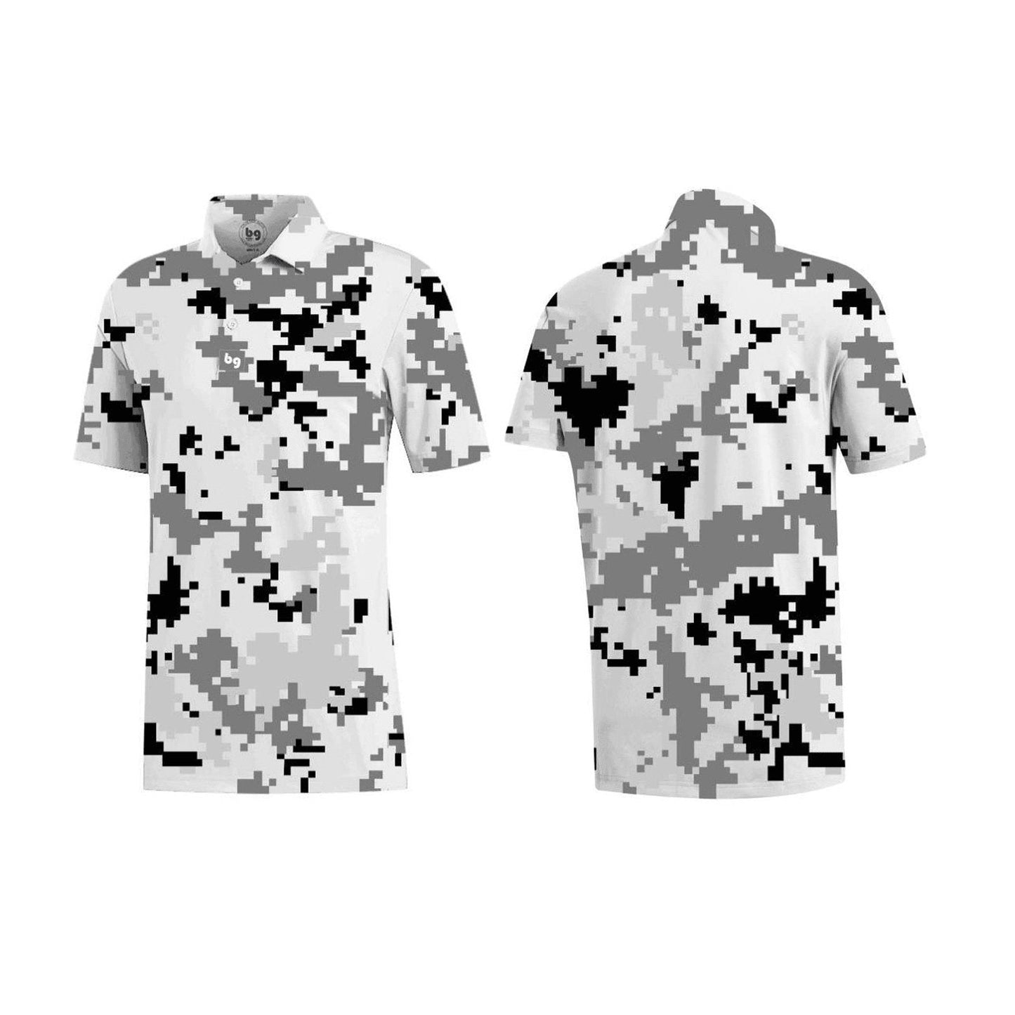 Gray Digital Camo Men's Polo - The Golf Guys Online