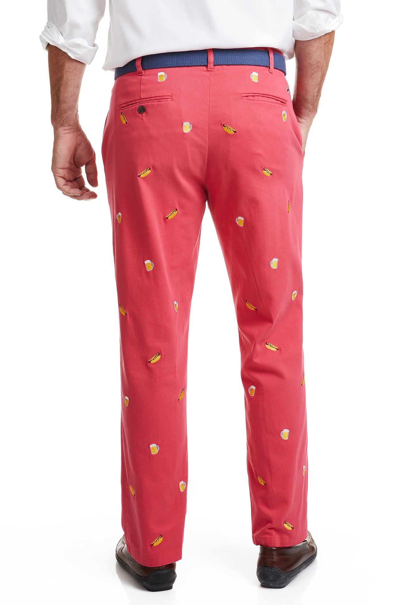 Harbor Pant Hurricane Red with Hot Dog & Beer - The Golf Guys Online