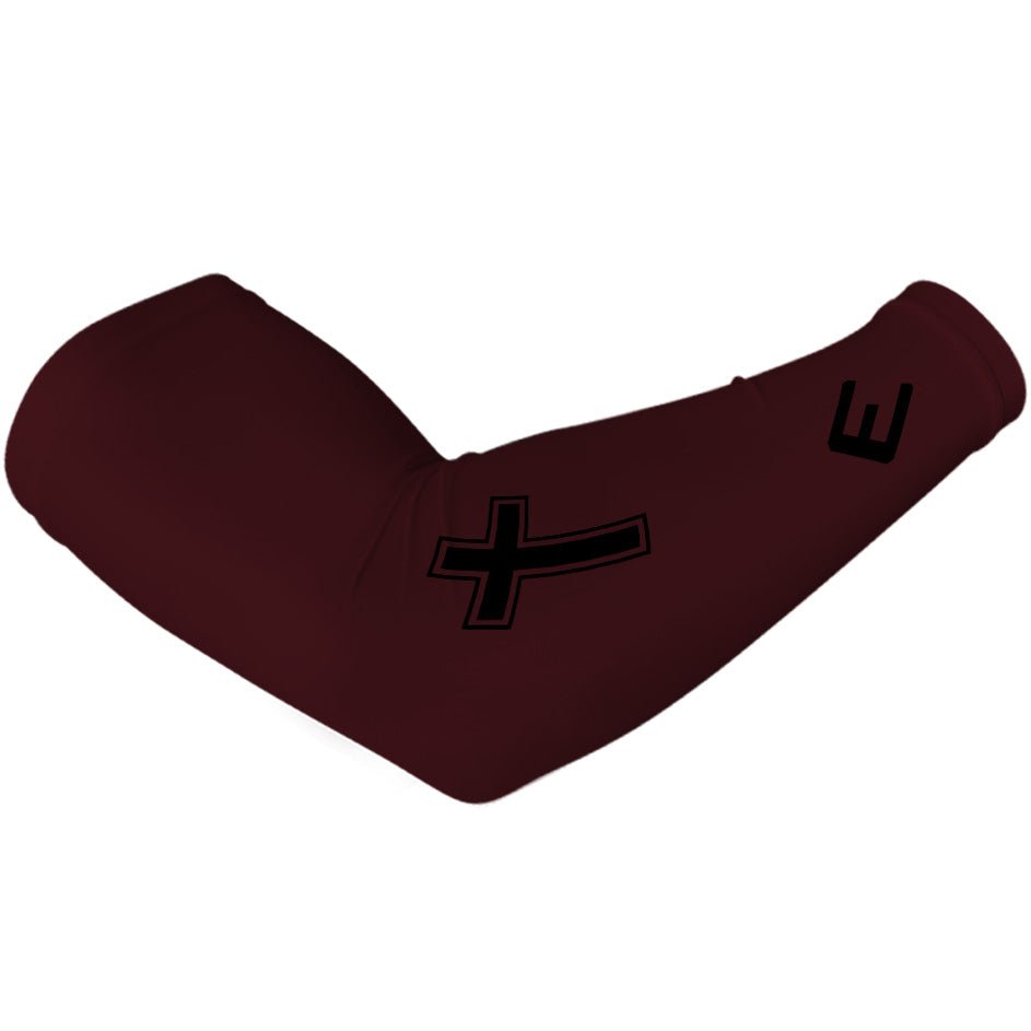 Faith Cross Maroon Arm Sleeve - The Golf Guys Online