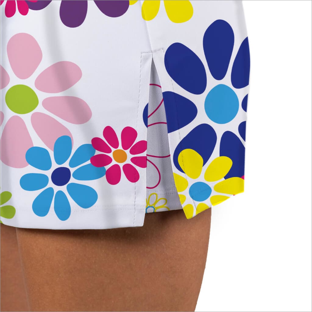 NIGHT DAISIES WHITE SKORT - The Golf Guys Online
