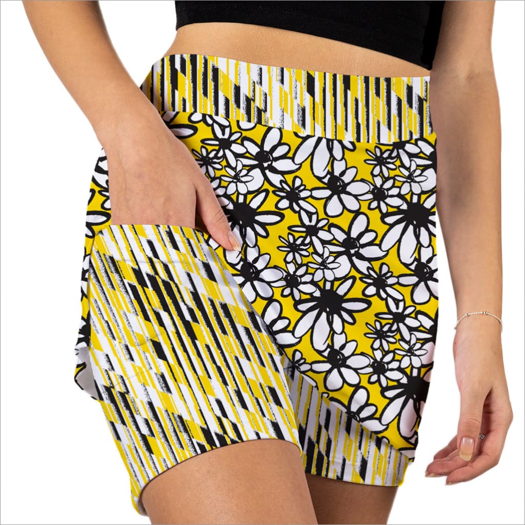 OOPSY DAISY YELLOW PULL ON SKORT - The Golf Guys Online