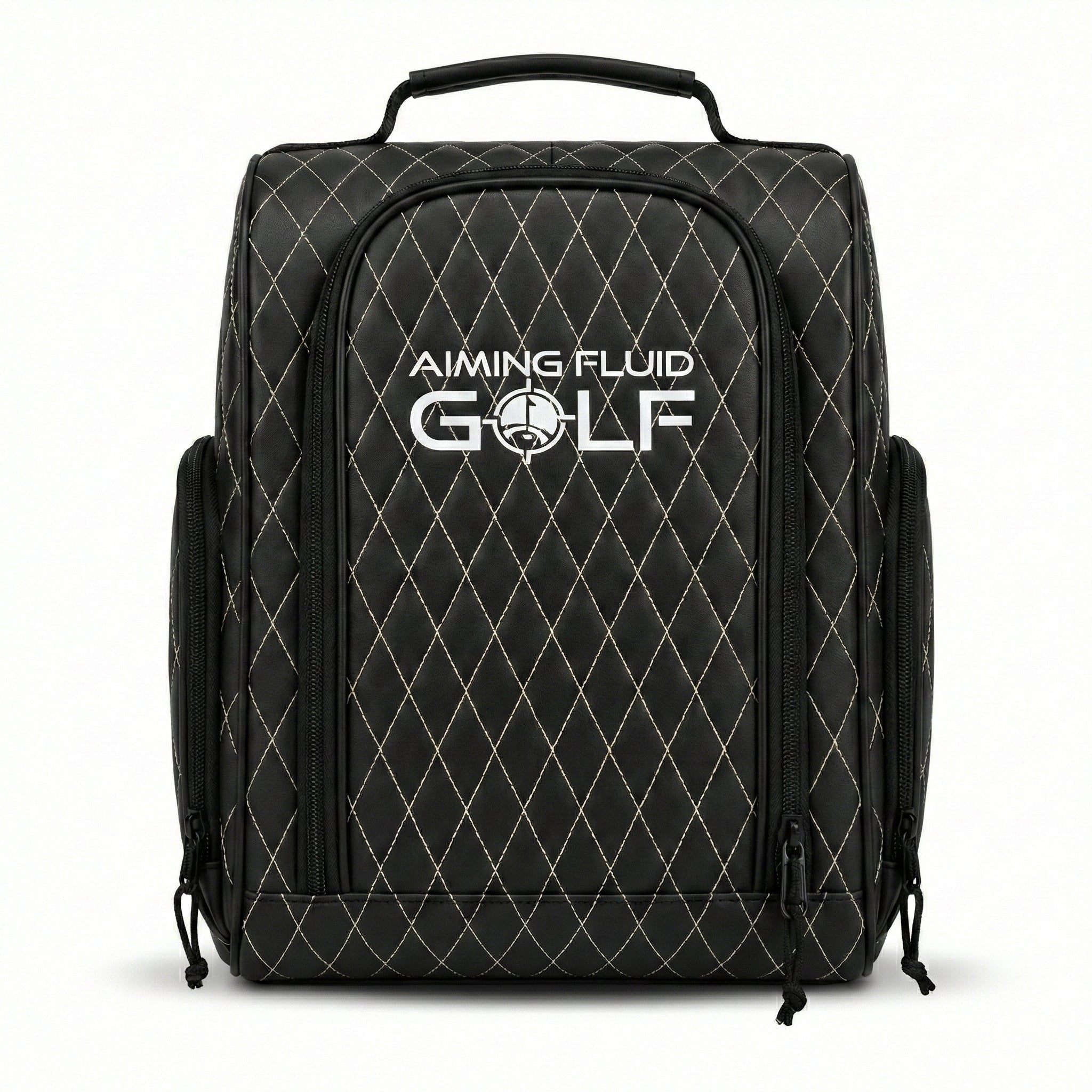 Premium Golf Shoe Bag – Vented Leather Shoe Storage – The Golf