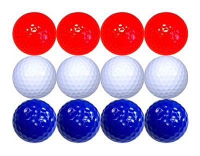 Red, White and Blue Color Mix of Golf Balls - New