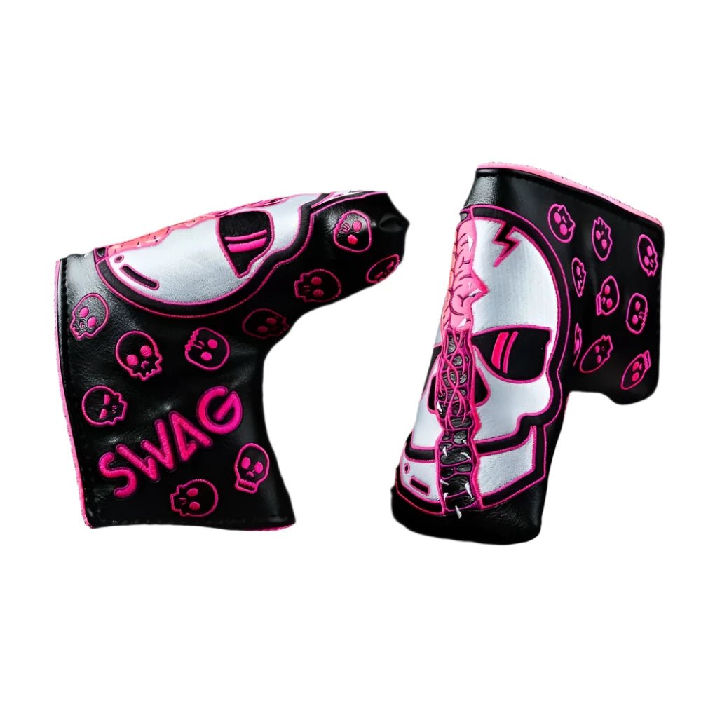Swag Golf - Hyper Skull Brain (Pink) Blade Putter Headcover - The Golf Guys Online