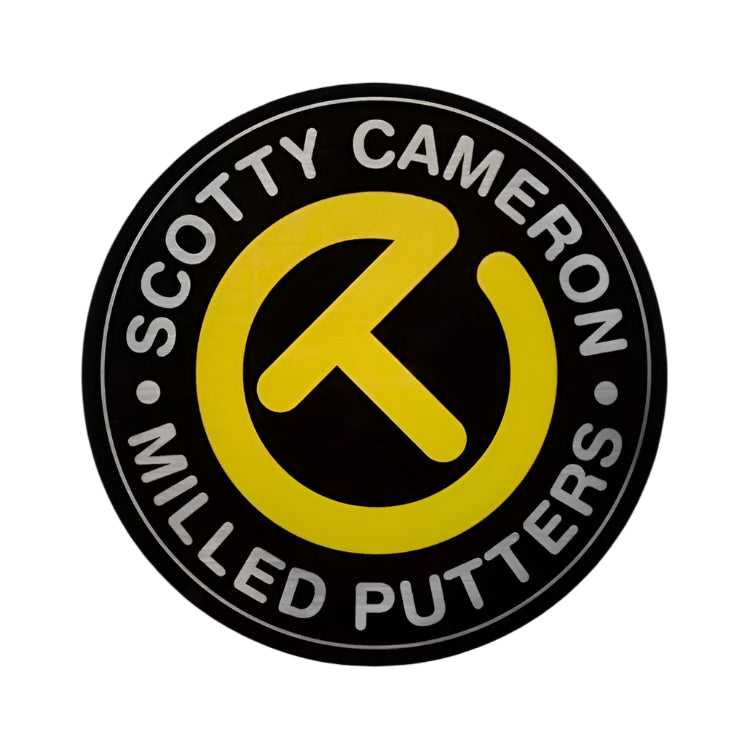 Scotty Cameron "Circle T" Milled Putters Sticker - Yellow/Charcoal Round 3.125” - The Golf Guys Online