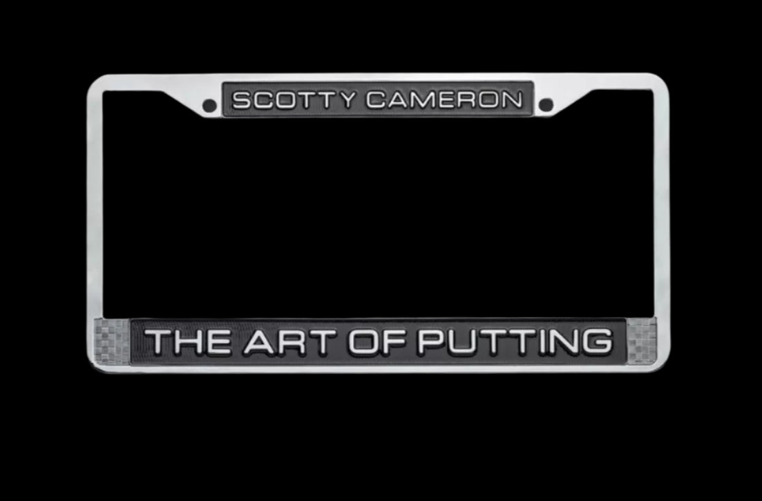 Scotty Cameron "The Art of Putting" Chrome/Black License Plate Frame - The Golf Guys Online