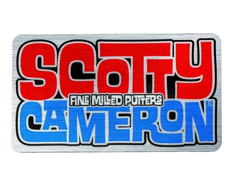 Autocollant Scotty Cameron US Open - Rouge, Blanc, Bleu - Grand Format Rond USA