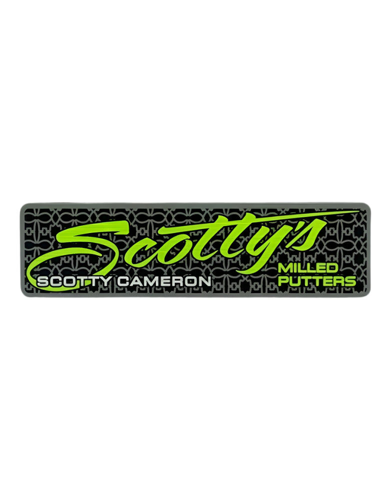 Scotty Cameron "Scotty Script" Lime Sticker - Rectangle 3.5" x 1.0" - The Golf Guys Online