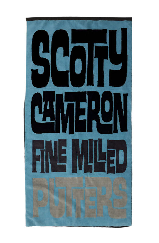 Scotty Cameron - Laguna Stack Golf Towel Black/Blue - The Golf Guys Online