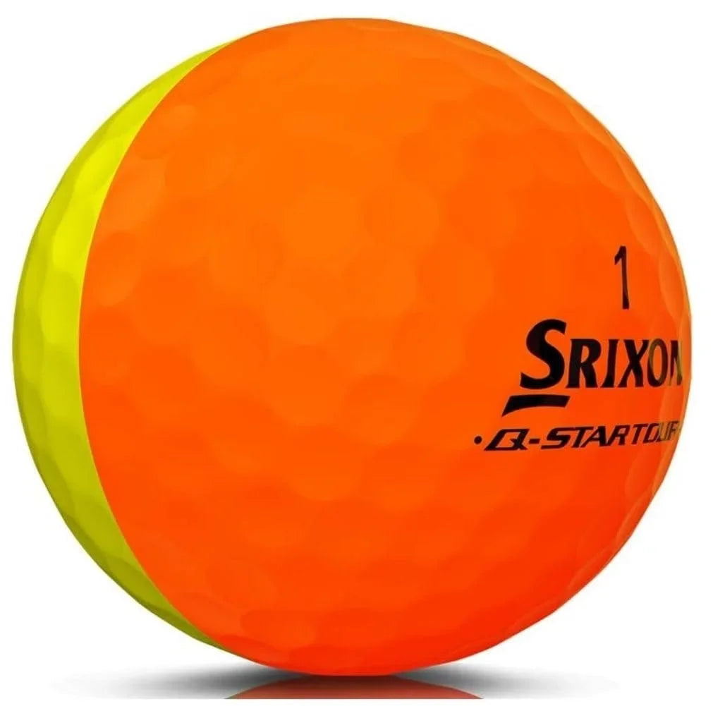Srixon Q-Star Tour Divide 3 Brite Yellow & Orange Golf Balls - The Golf Guys Online