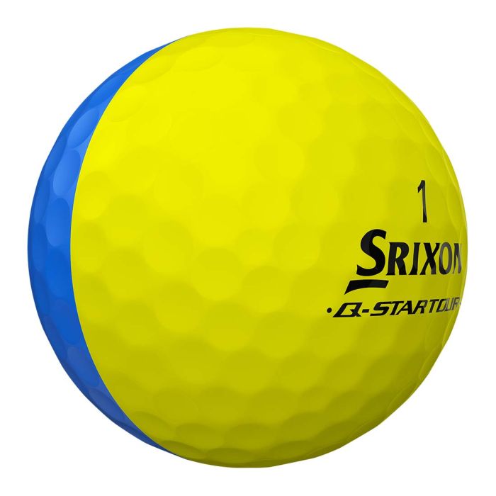 Srixon 2025 Q-Star Tour Divide 2 Brite Yellow/Blue Golf Balls