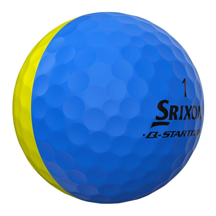 Srixon 2025 Q-Star Tour Divide 2 Brite Yellow/Blue Golf Balls