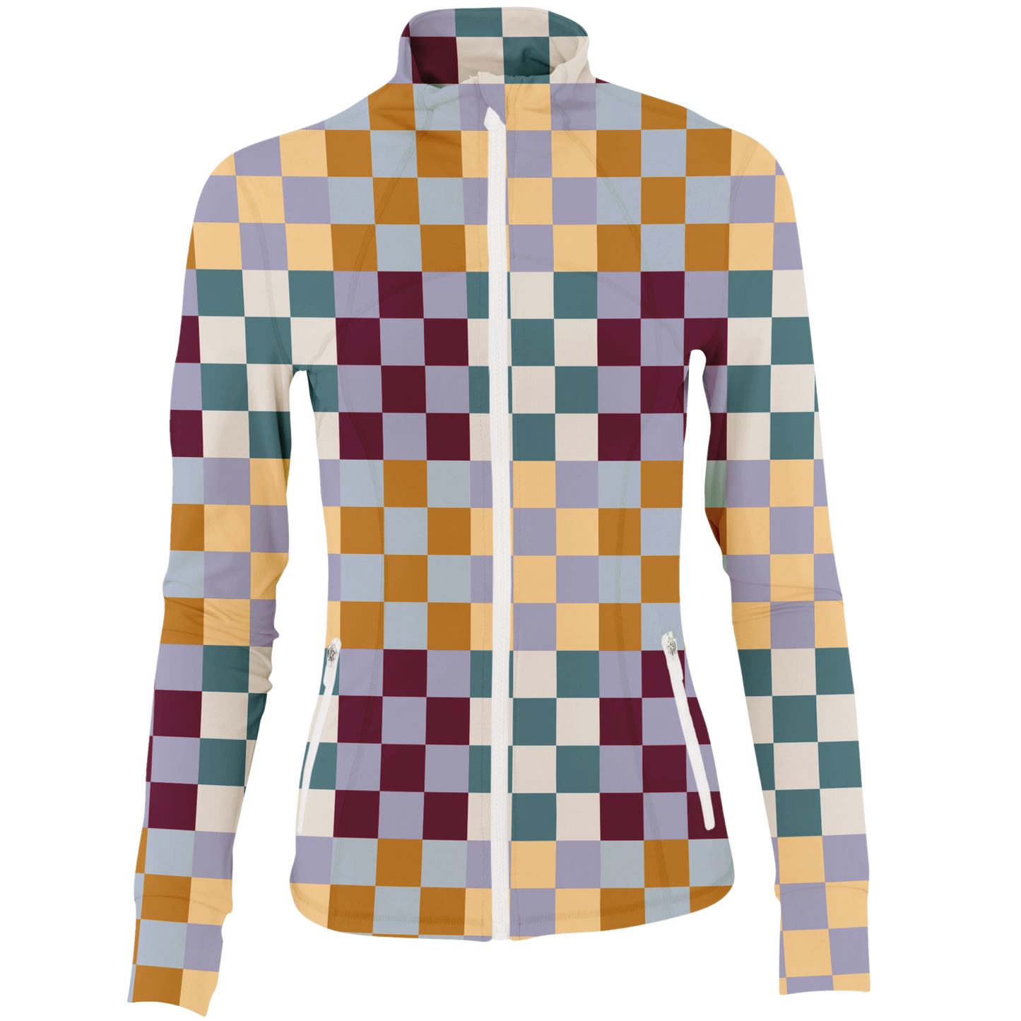 Golf Multi Checker Women's Full Zip - The Golf Guys Online