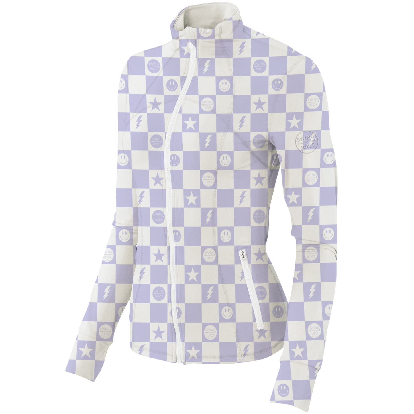 Golf Smile Face Women's Full Zip - The Golf Guys Online