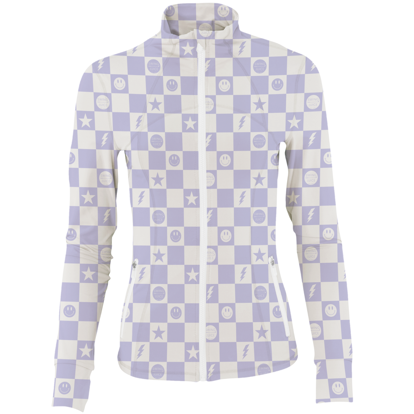 Golf Smile Face Women's Full Zip - The Golf Guys Online
