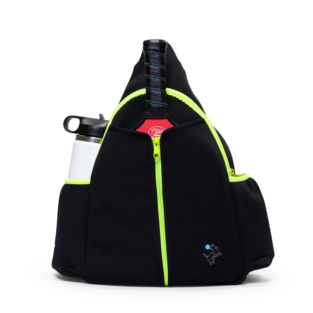 Pickleball Sling Bag - Black - The Golf Guys Online