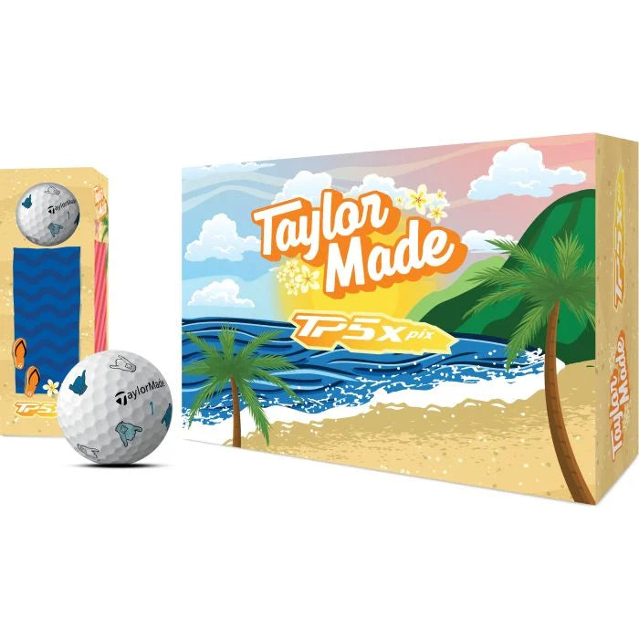 TaylorMade TP5x Pix Hawaii Shaka Golf Balls
