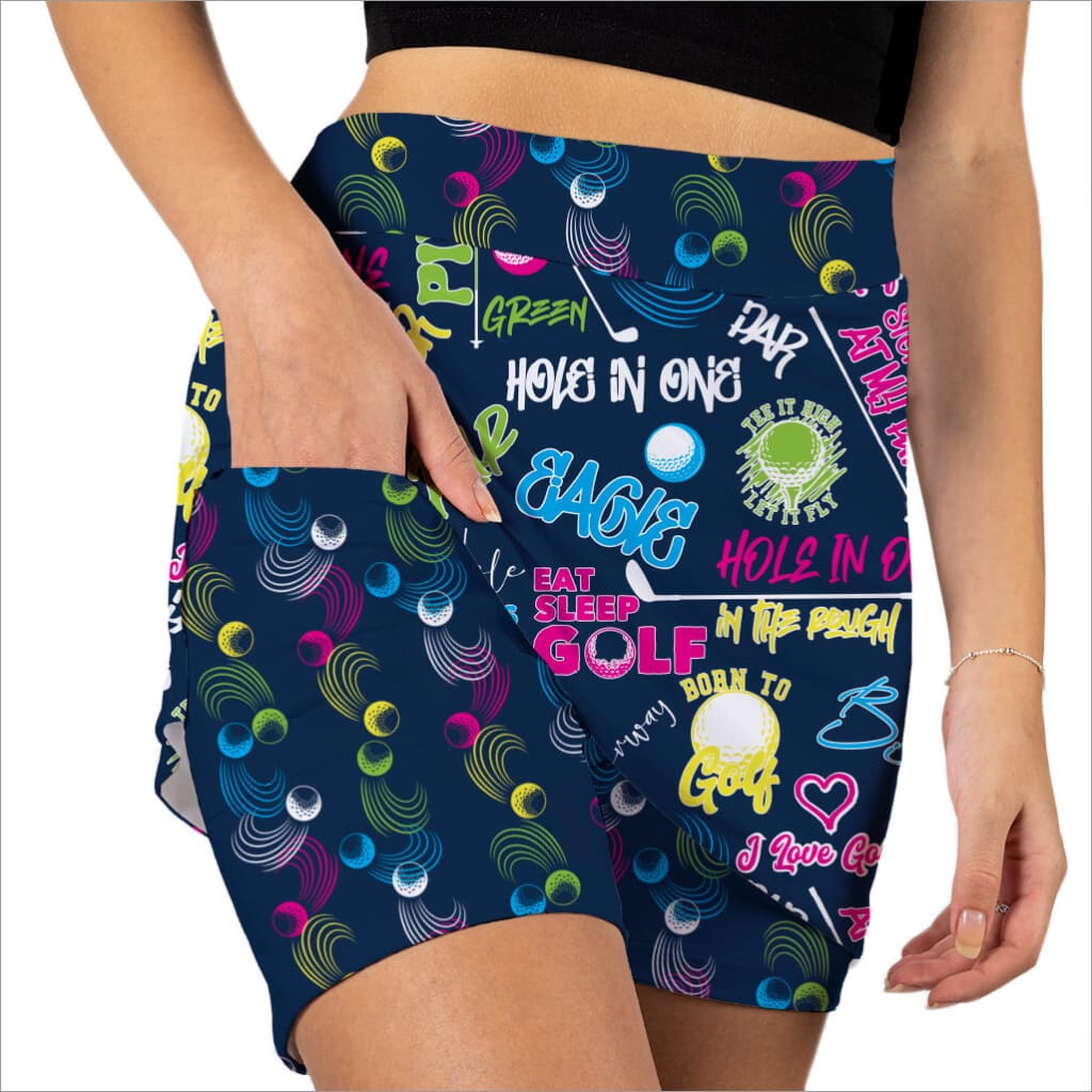 TEE TIME NAVY GOLF SKORT - The Golf Guys Online