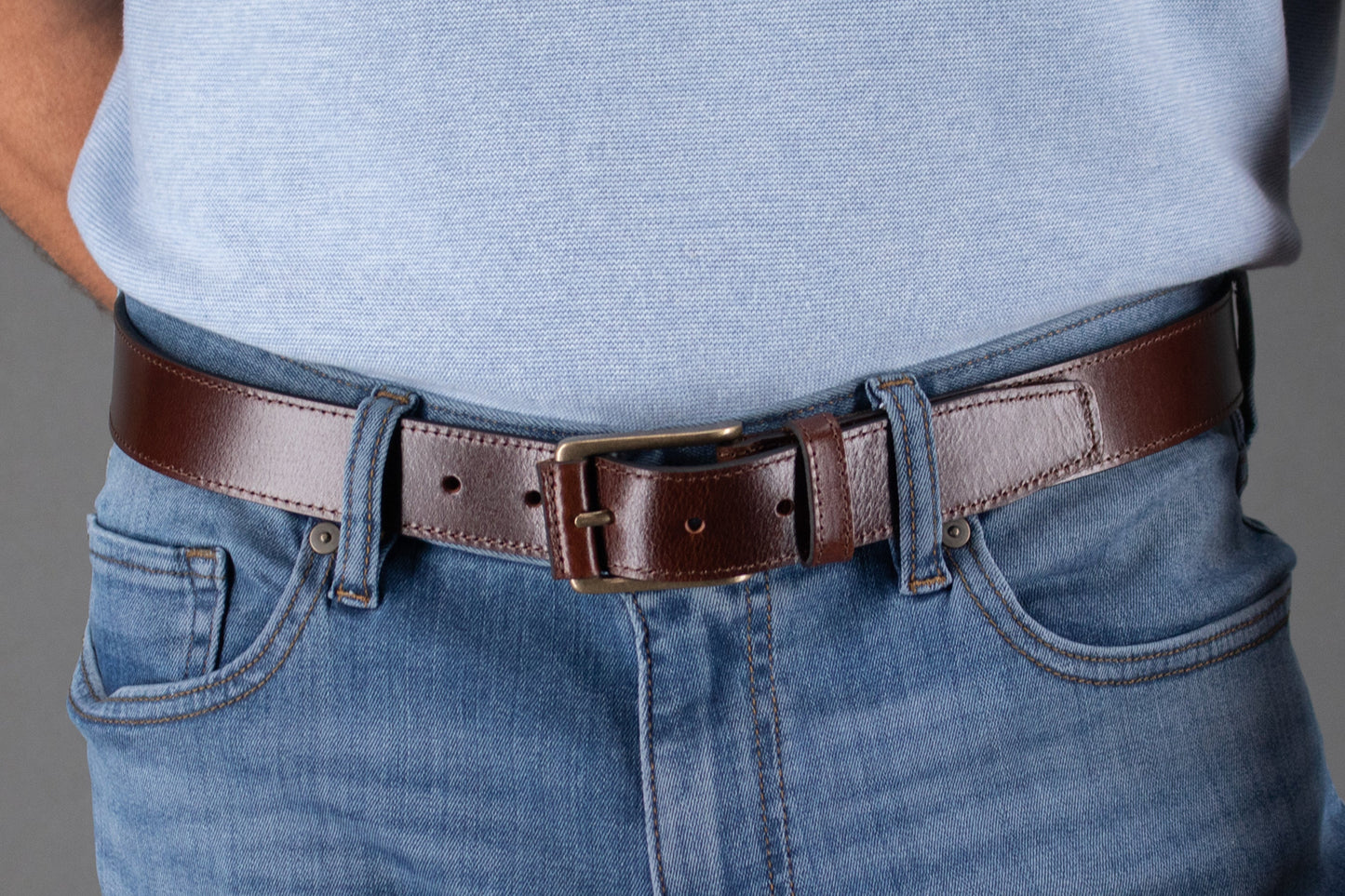 Wyatt 35mm Genuine Leather Casual Jean Belt - The Golf Guys Online