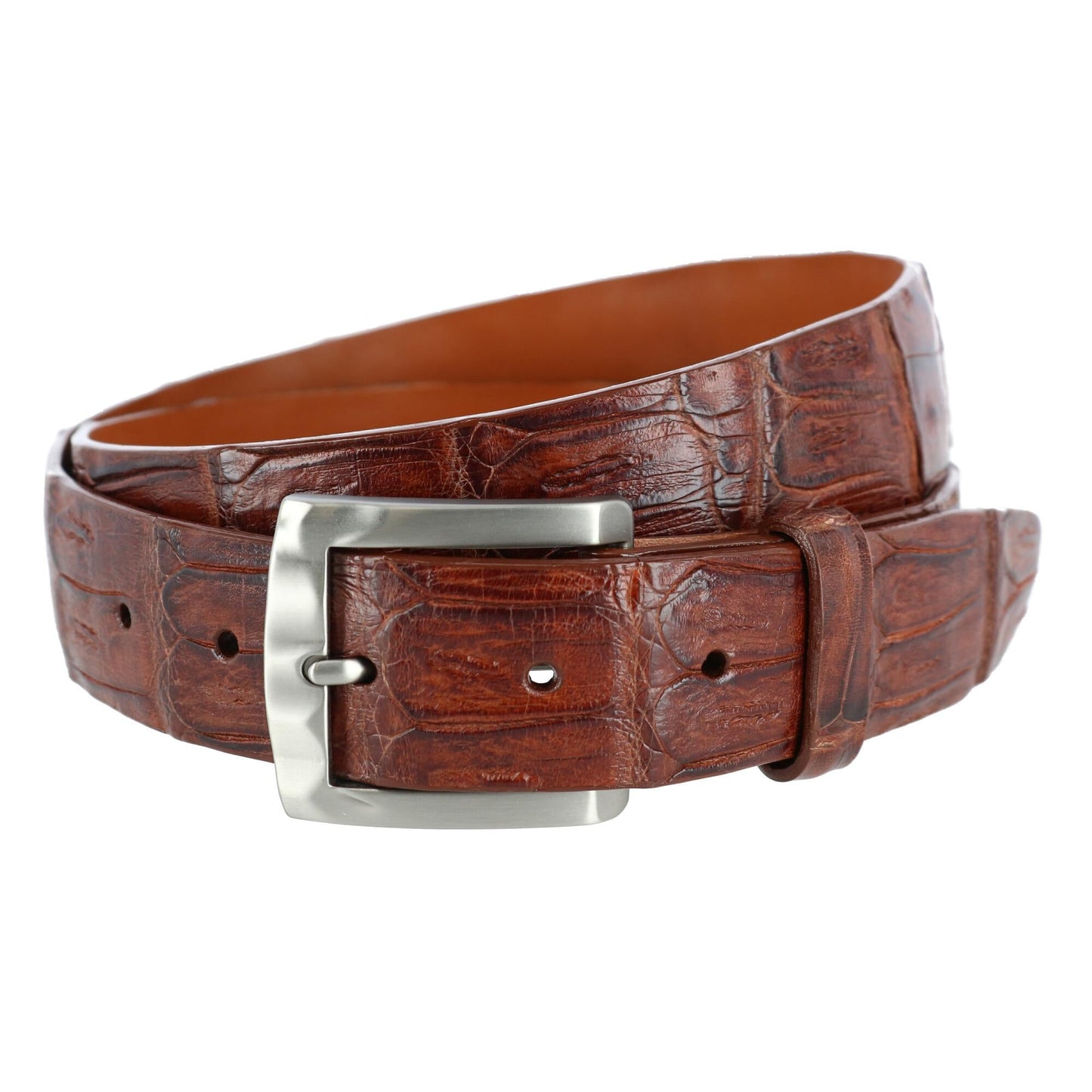 Windham 35mm Genuine Matte Crocodile Tail Belt - The Golf Guys Online