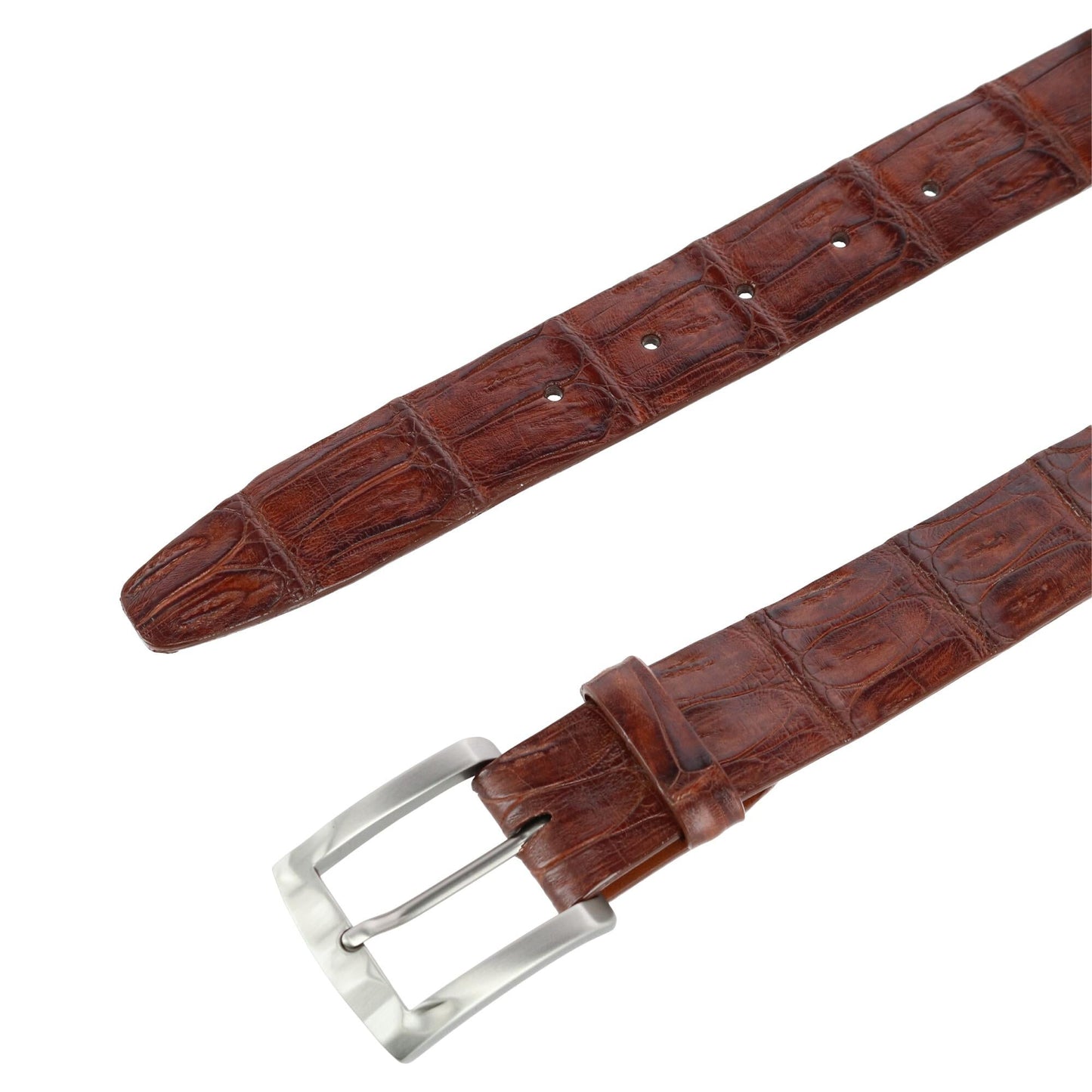 Windham 35mm Genuine Matte Crocodile Tail Belt - The Golf Guys Online