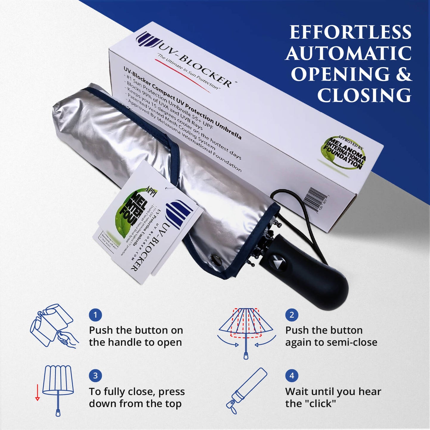 UV Protection Compact Umbrella - The Golf Guys Online