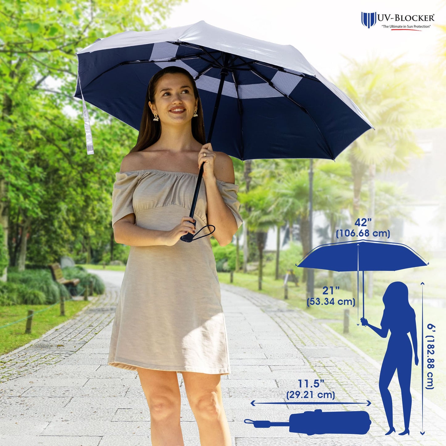 UV Protection Compact Umbrella - The Golf Guys Online