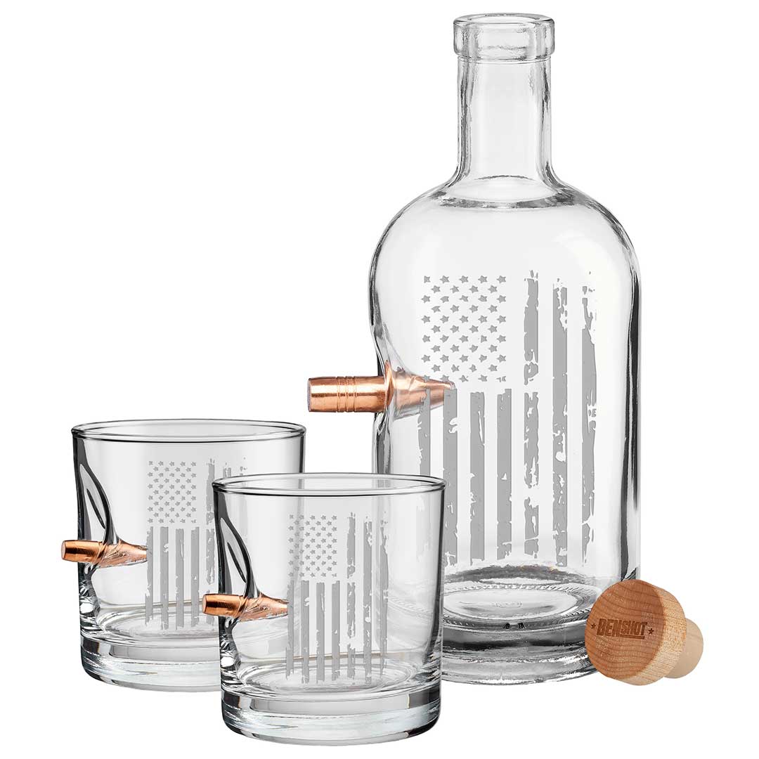 Whiskey Decanter and Rocks Glass Set - The Golf Guys Online