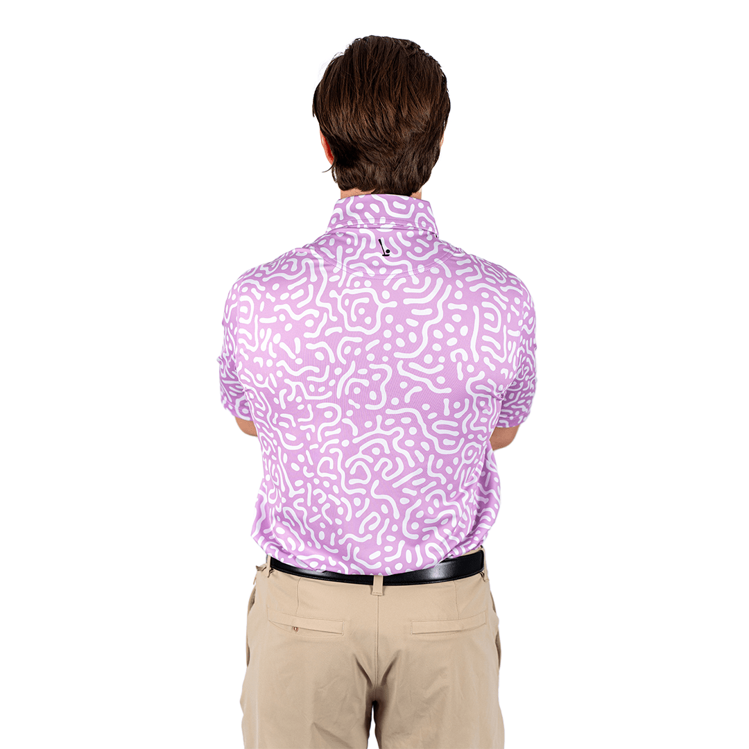 Wrong Fairway Men's Polo (Lavender) - The Golf Guys Online