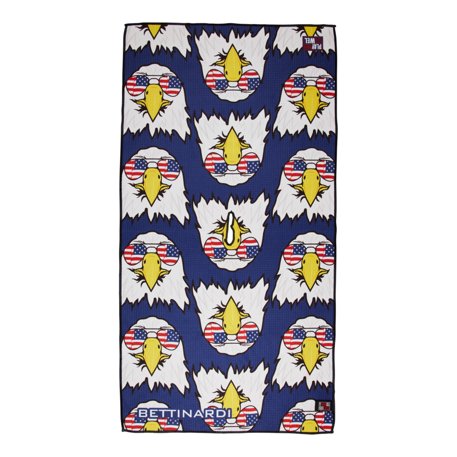 Bettinardi - 2021 USA Rock-N-Roll Eagle Players Towel Red-White-Blue - The Golf Guys Online