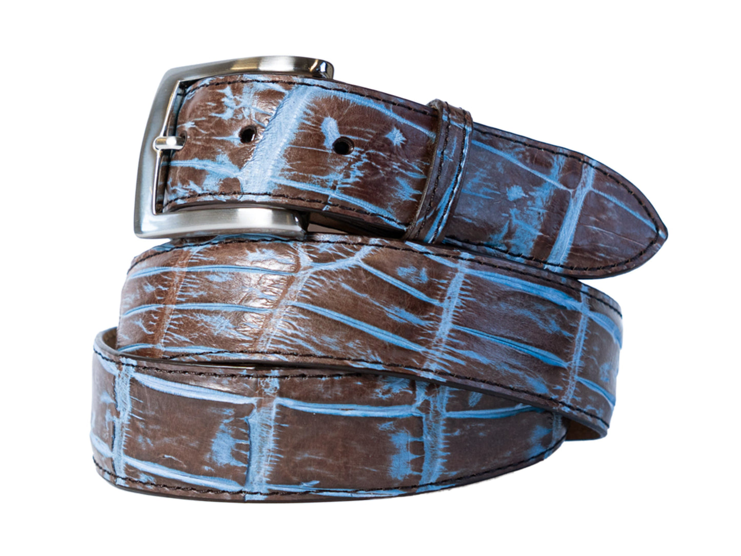 Alligator Skin Handpainted Belt Copper River - The Golf Guys Online