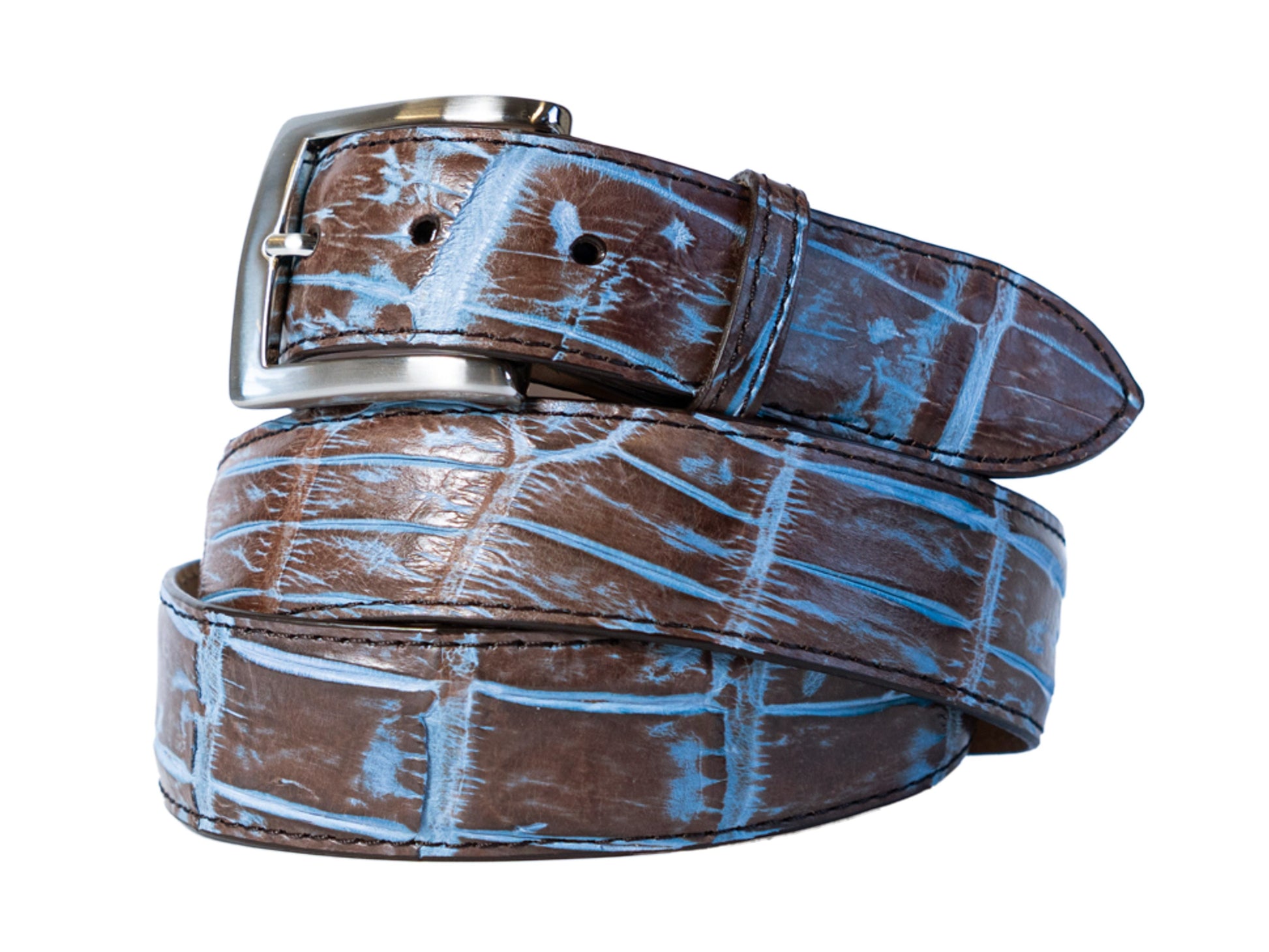 Alligator Skin Handpainted Belt Copper River - The Golf Guys Online