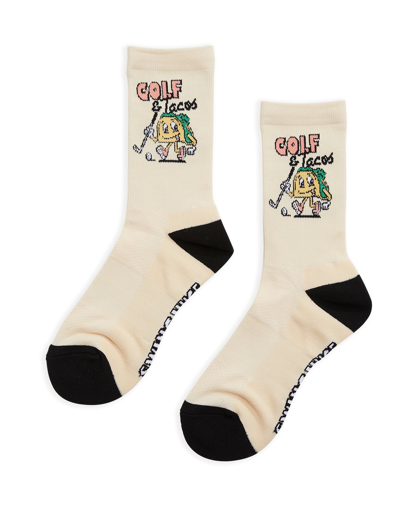 Golf & Tacos Men's Socks Ivory O/S - The Golf Guys Online