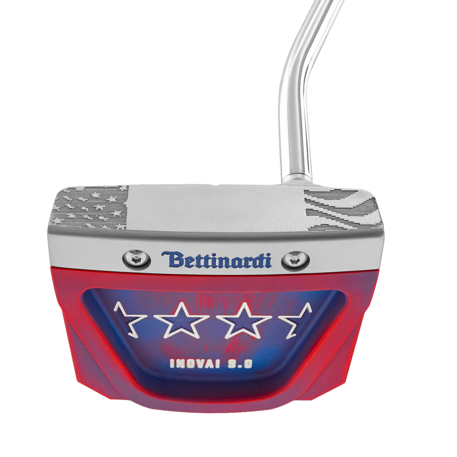 Limited Bettinardi 2026 Stars & Stripes 4th of July Distressed Red Armor Inovai 9.0-Fly w/ Fancy Red/Blue TPT-Stars & Bars Mallet Putter