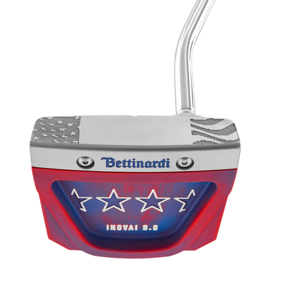 Limited Bettinardi 2026 Stars & Stripes 4th of July Distressed Red Armor Inovai 9.0-Fly w/ Fancy Red/Blue TPT-Stars & Bars Mallet Putter