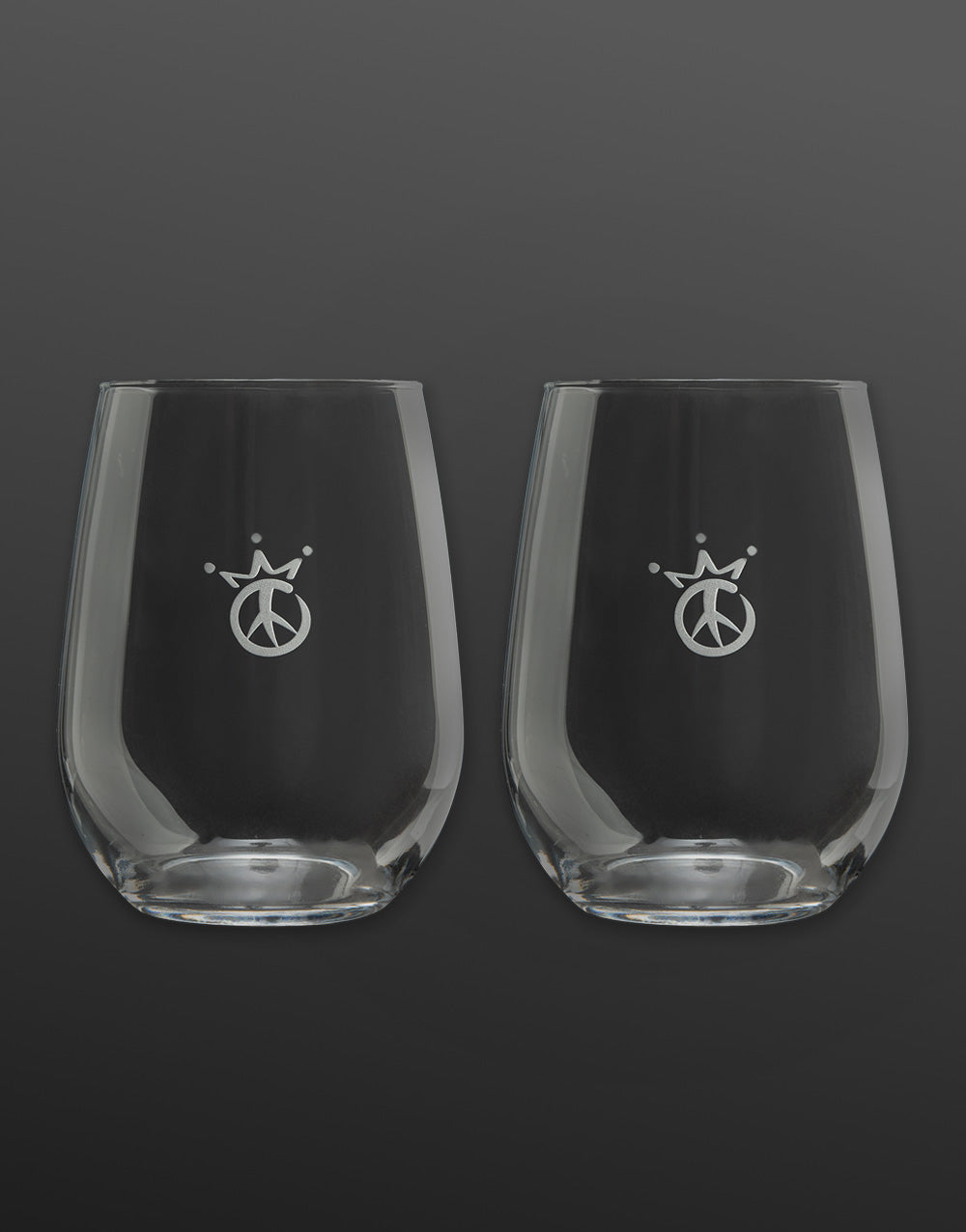 Limited Scotty Cameron Peace Crown Stemless Wine Glass Set of 2