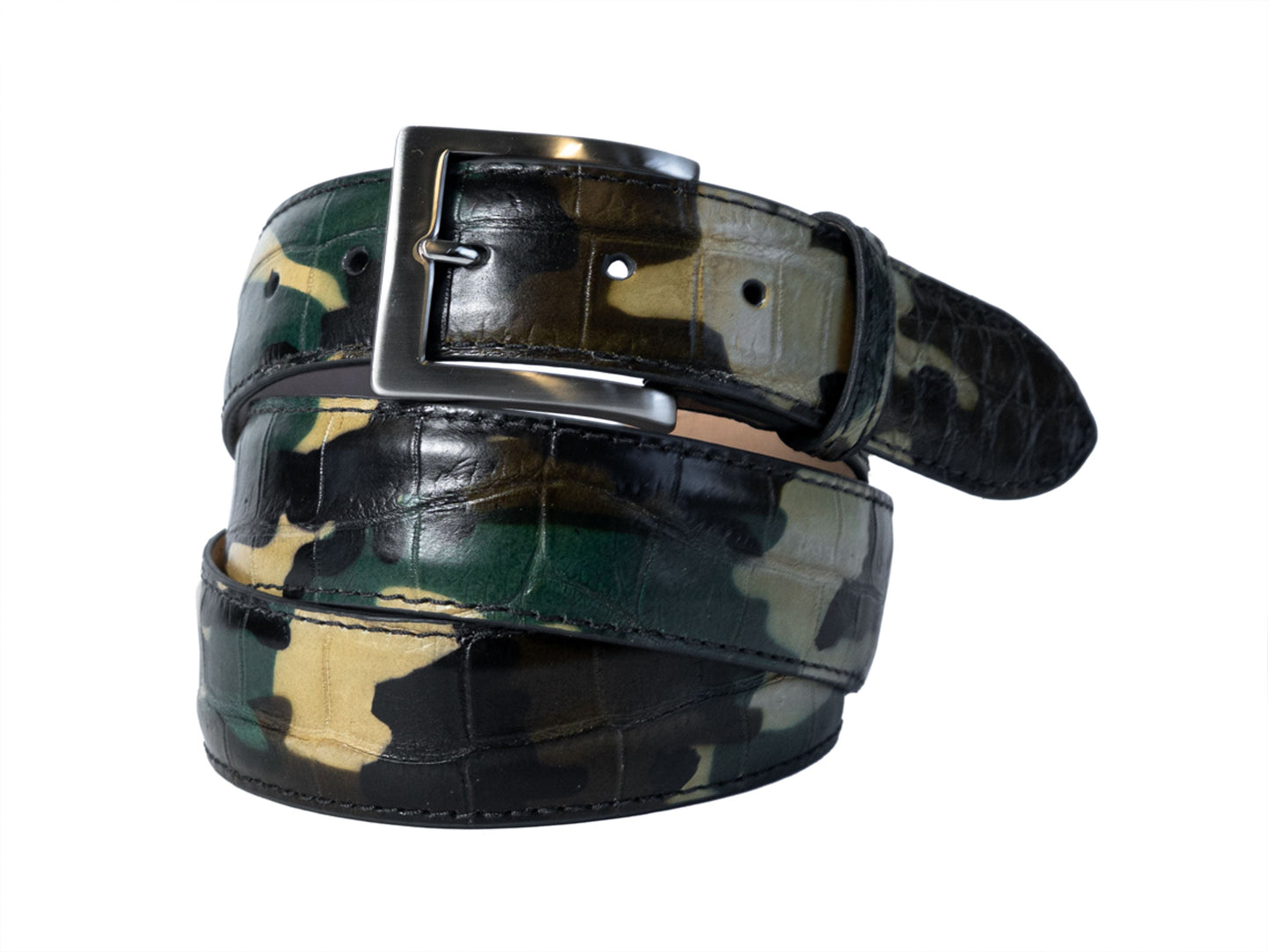Alligator Skin Handpainted Belt Camo - The Golf Guys Online