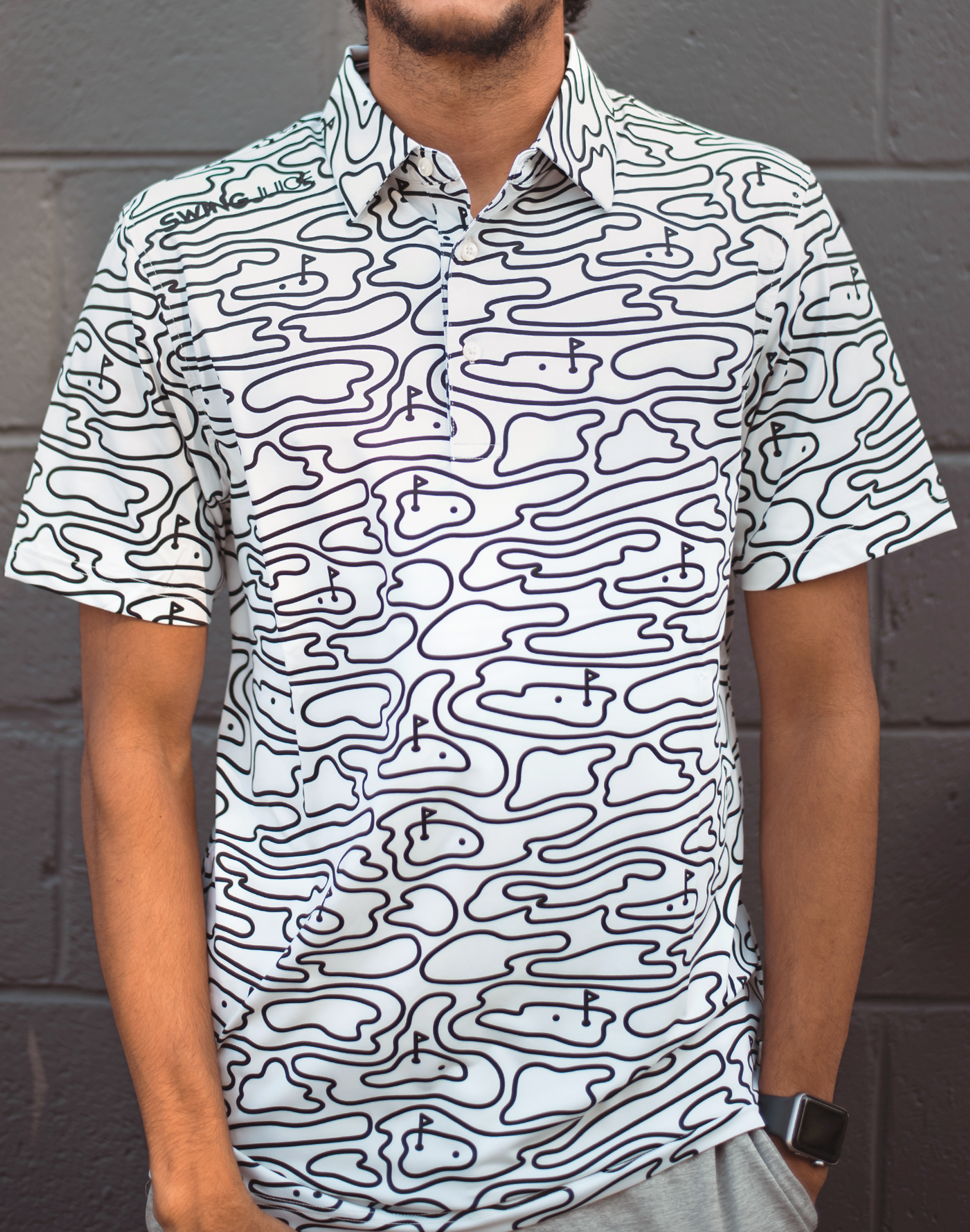 Golf Rhythmic Lines Men's Polo - The Golf Guys Online