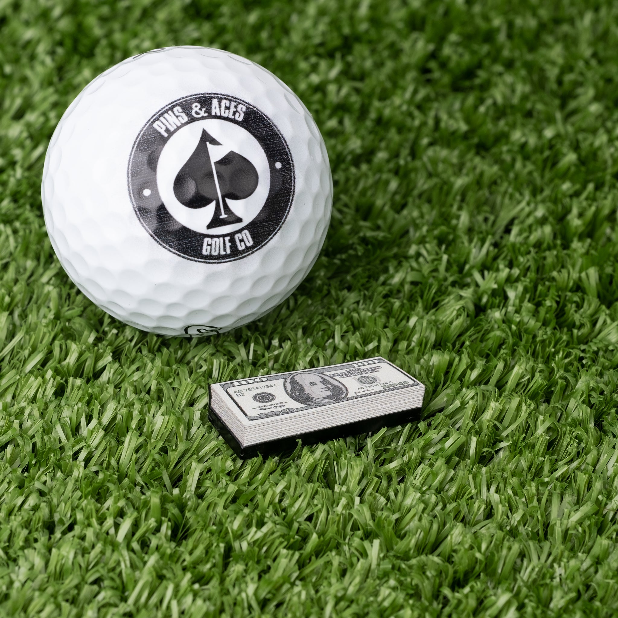Pins and Aces Cash Stack Ball Marker - Thumbnail 5