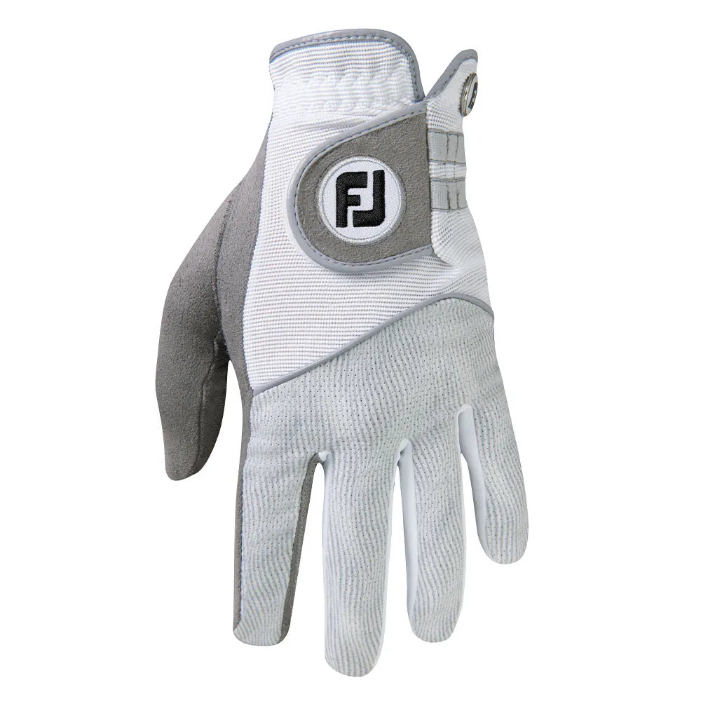 FootJoy RainGrip Women's Gloves 2023 White/Grey - The Golf Guys Online