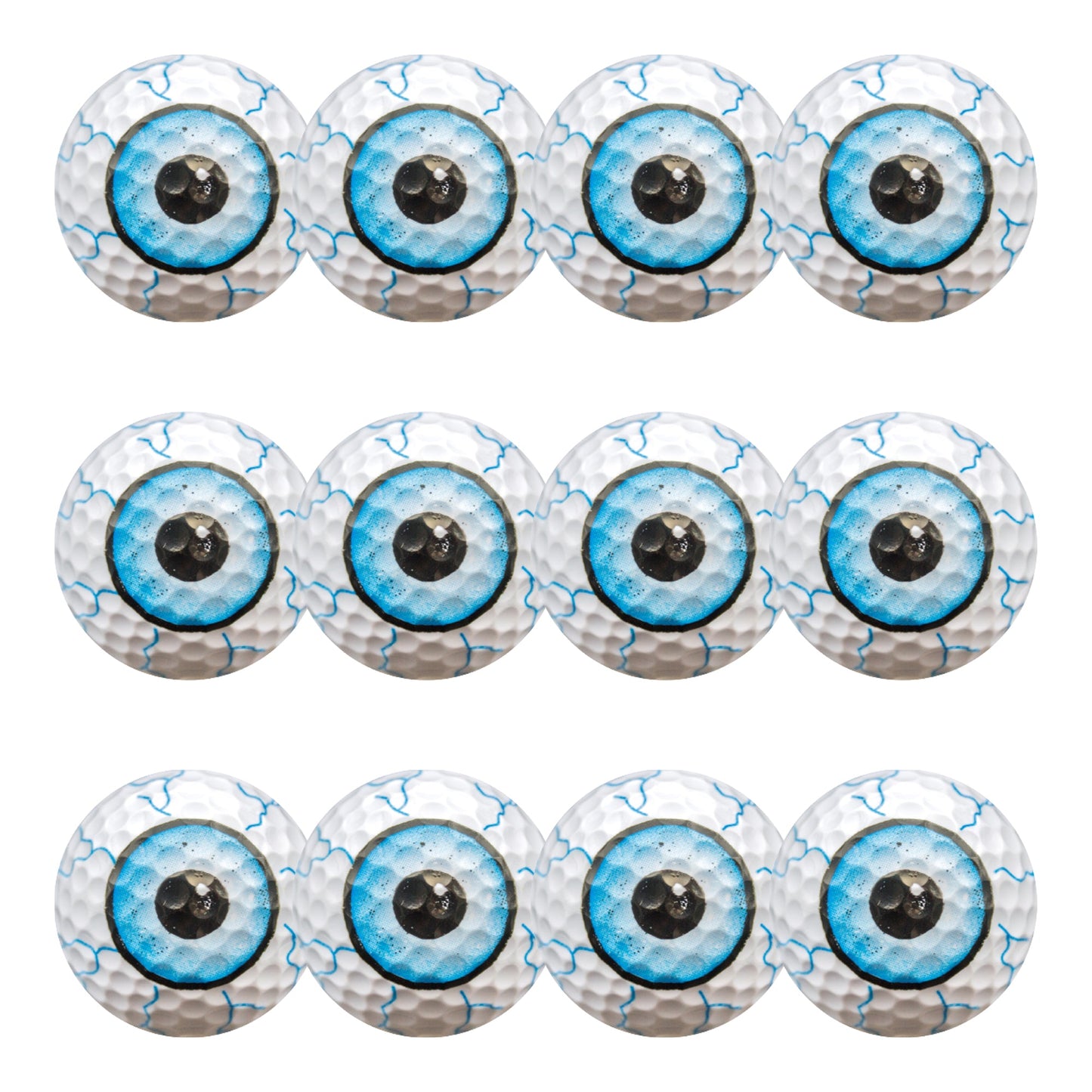 New Novelty Blue Shot Eyeballs Golf Balls