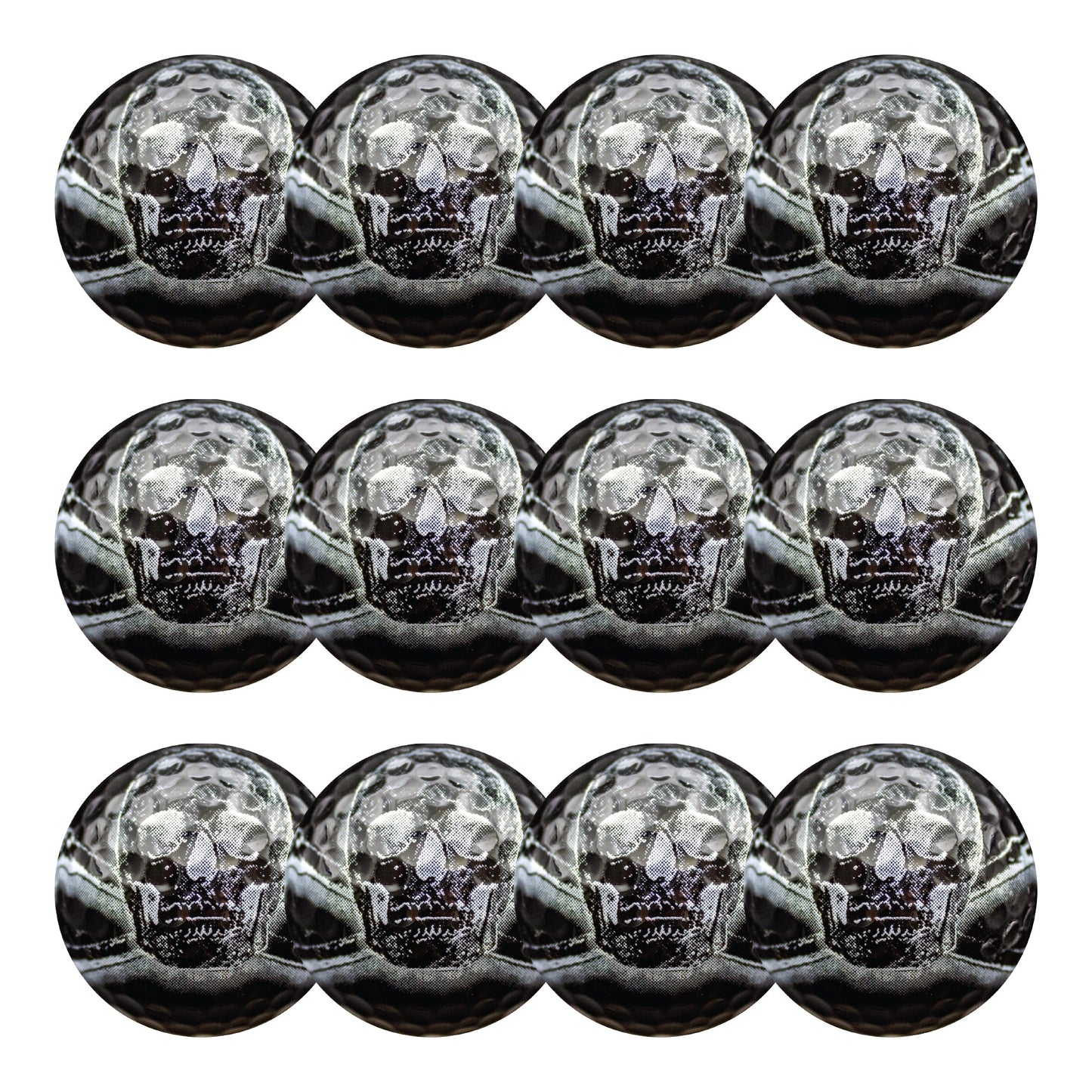 New Novelty Black Skull Golf Balls