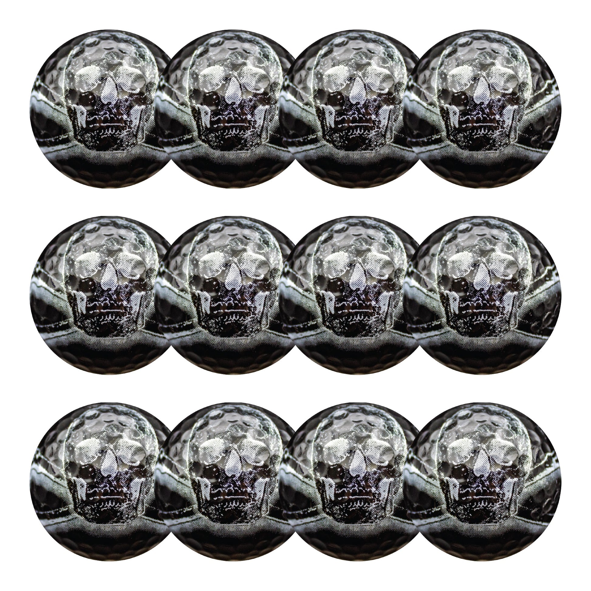 New Novelty Black Skull Golf Balls