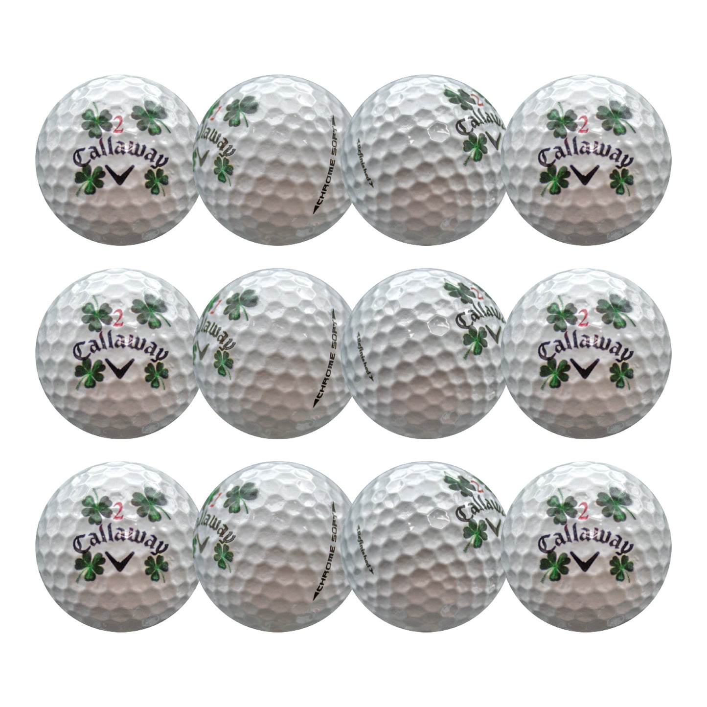 Refurbished Callaway Chrome Soft Clover Golf Balls
