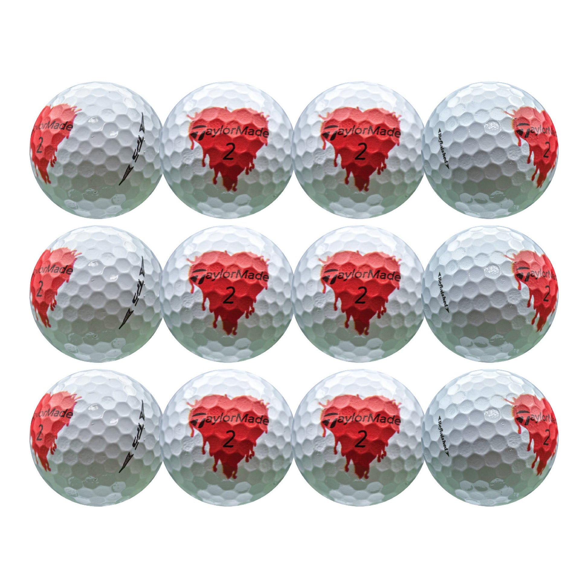 Refurbished TaylorMade TP5 Bleeding Hearts Golf Balls