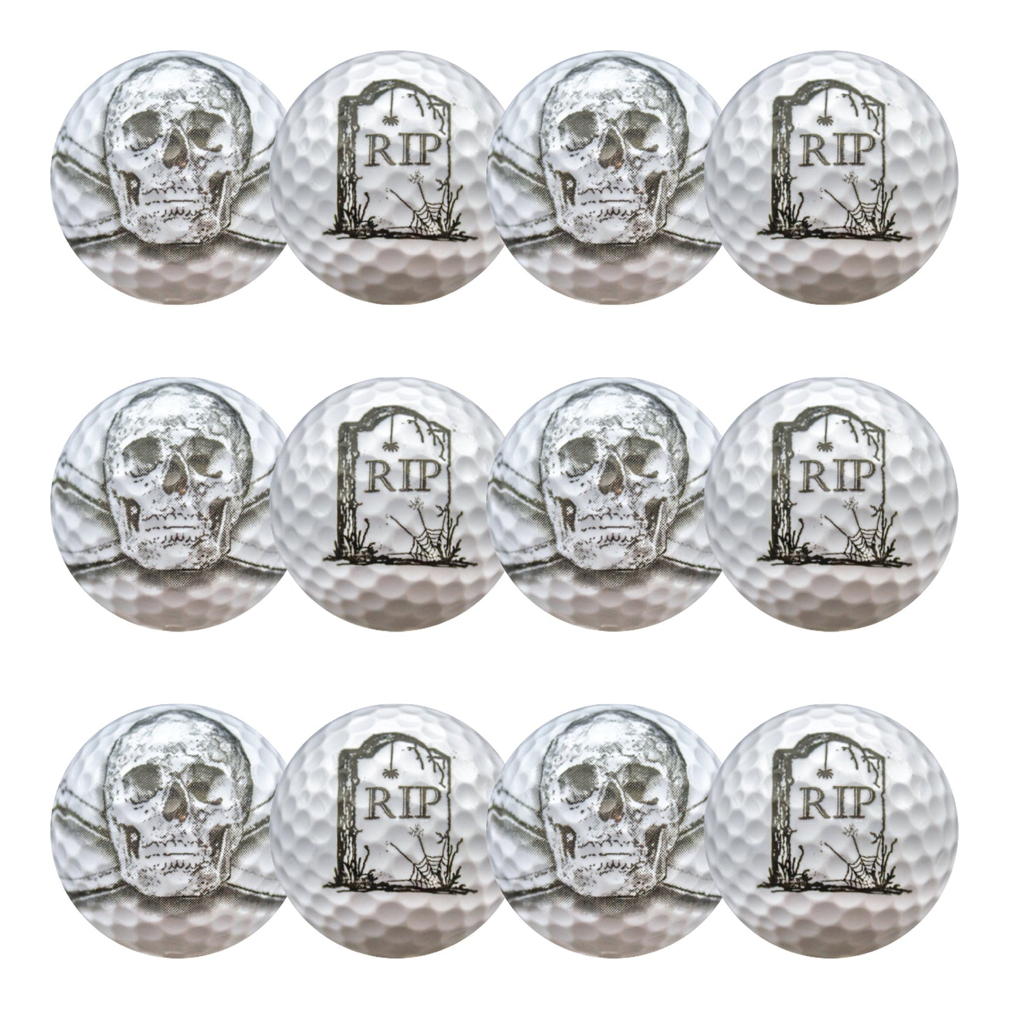 New Novelty Skulls RIP Golf Balls