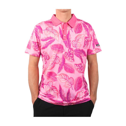Pink Floral Polo - The Golf Guys Online