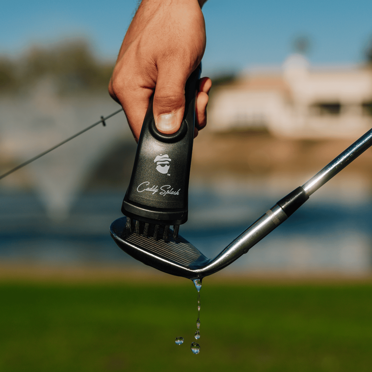 Golf Club Water Brush Pro Cleaner - Black Caddy Splash