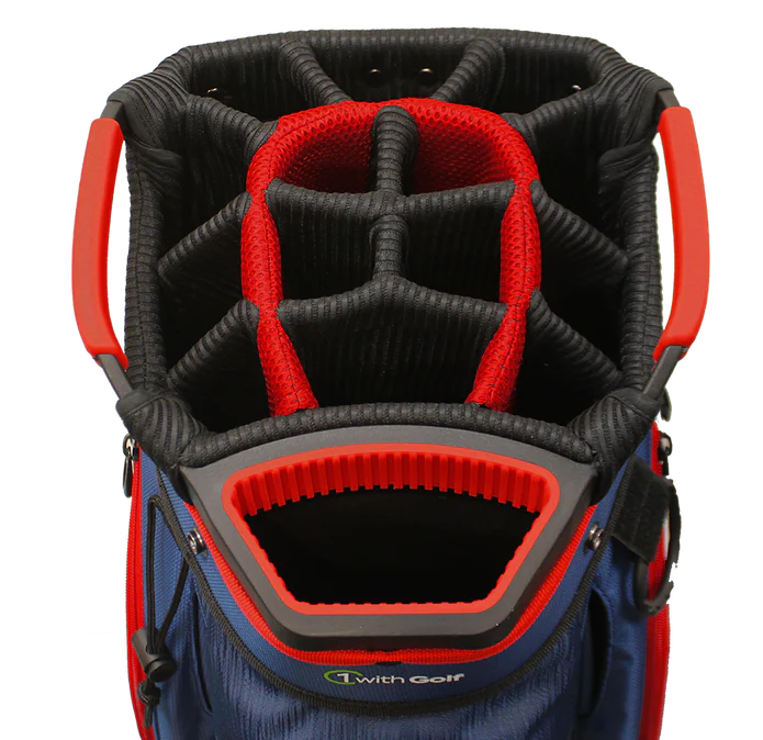 One With Golf Z-100 15-Way Cart Bag Charcoal/Black - The Golf Guys Online