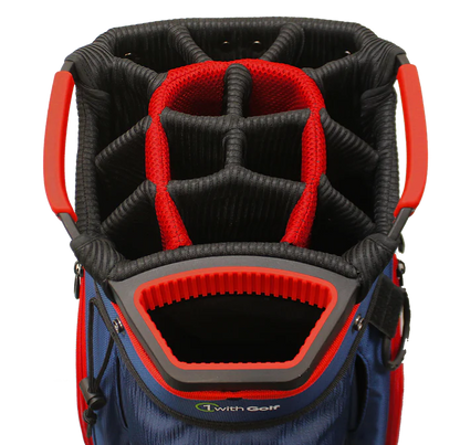 One With Golf Z-100 15-Way Cart Bag Charcoal/Black - The Golf Guys Online